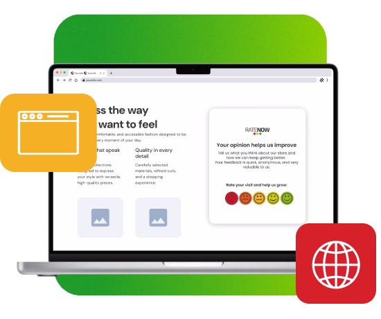 In die Website integrierte Umfragen